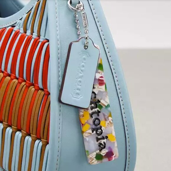 COACHTOPIA Ergo Bag In Basket-Weave Upcrafted Leather NWT - Picture 5 of 8